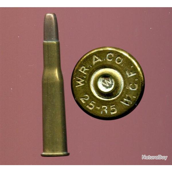 .25-35 WCF Winchester - marquage : WRACo  25-35 WCF - balle cuivre �tam� - amorce double renforc�e
