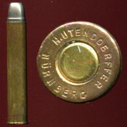11.15 x 65 R LK Express - H.UTENDOERFFER NURNBERG - balle cuivre &eacute;tam&eacute;e &agrave; pointe plomb plate