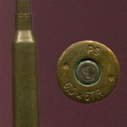 6.5 x 57 R - PS - courte balle cuivre pointe plomb