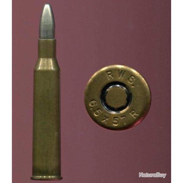 6.5 x 57 R - RWS - balle nickel pointue