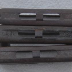 lames  r&eacute;glementaires italien 6 coups pour carabines Carcano en cal 6,5 - WW1  lot 17