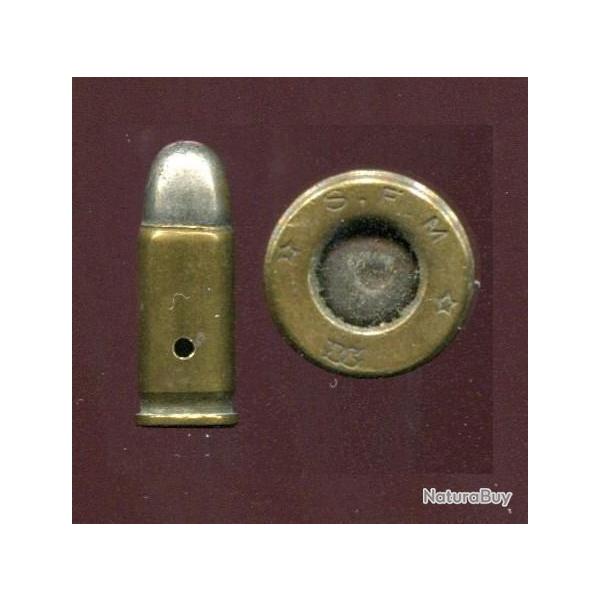 7.65 mm Browning - balle nickel arrondie  - �tui laiton - amorce percut�e - PLUSIEURS DISPONIBLES
