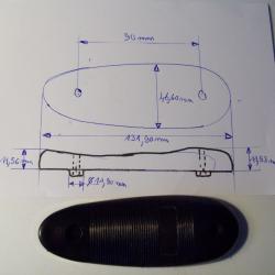 plaque de couche plastique de fusil chasse dimensions voir photos