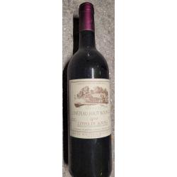 Bouteille de VIN ROUGE Ch&acirc;teau HAUT BOURGES C&ocirc;tes de BOURG (2000)