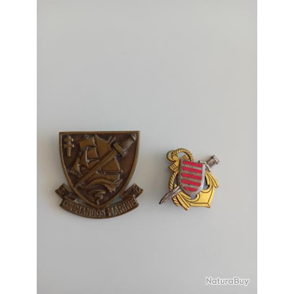 Rare Commandos Marine brevet b�ret matricul� insigne commando Penfentenyo 100% authentique Alg�rie