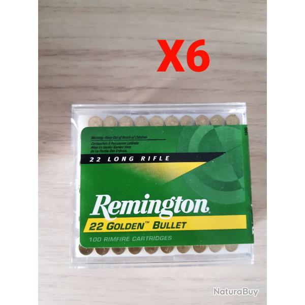 22 LR Remington 22 Golden Bullet (6 bo�tes de 100)