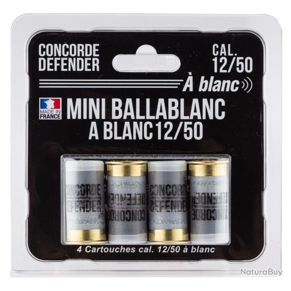 4 Cartouches Mini Ballablanc Cal. 12/50 � Blanc
