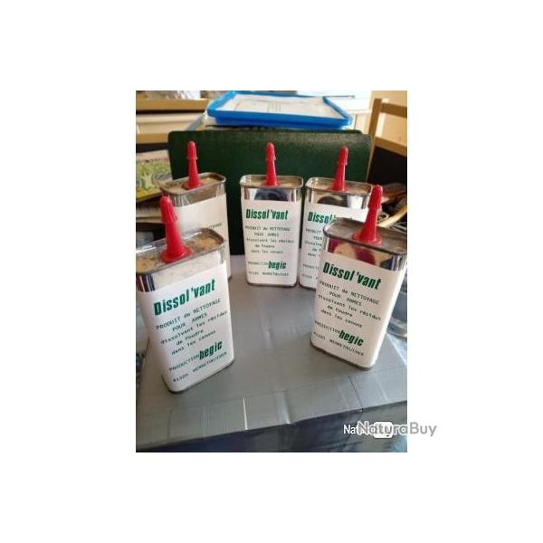 Lot de 5 bidons de solvant pour armes