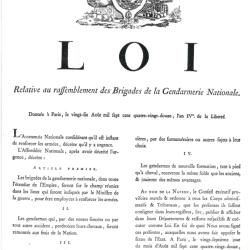 Reproduction d'une loi r&eacute;volutionnaire - Rassemblement des Brigades de la Gendarmerie nationale