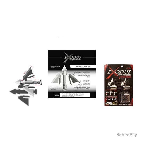 Lames de rechange pour pointes de chasse QAD Exodus 100 grains Full blades