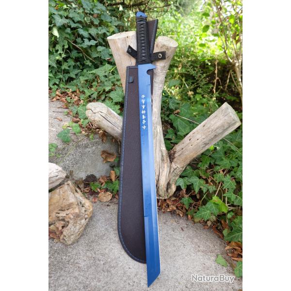 Grand Sabre Ninja Katana Ep�e Lame Tanto Lame Acier 3Cr13 Manche Corde Tress�e Etui Nylon