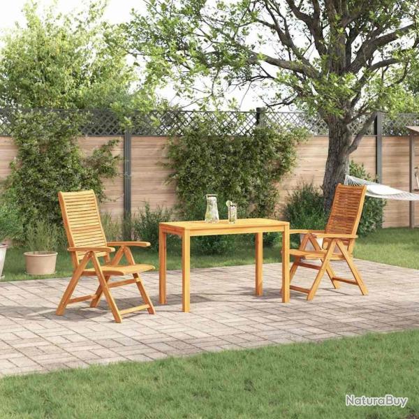 Ensemble de salle � manger pour jardin 3 pcs Marron