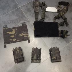 CHEST RIG FERRO CONCEPT PLUS POCHE HSGI EN MULTICAM BLACK