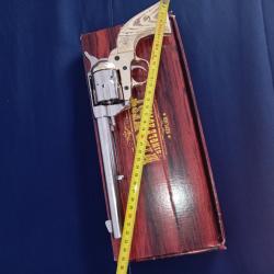 Revolver western KOLSER colt single action army 45 r&eacute;plique luxe chrom&eacute; I