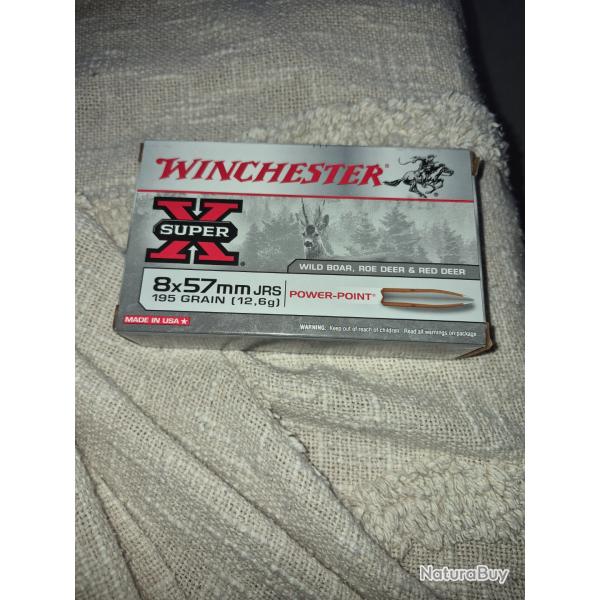 Vends munition 8x57 jrs winchester power point 3 boite neuve