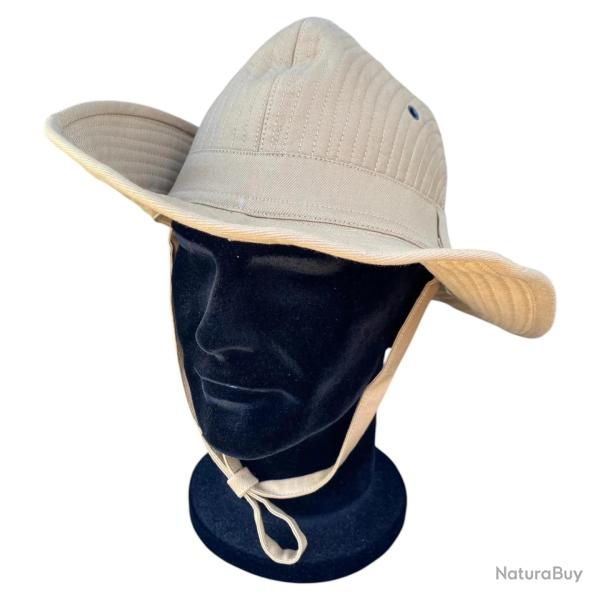 Chapeau de brousse sable en toile l�g�re avec jugulaire 61