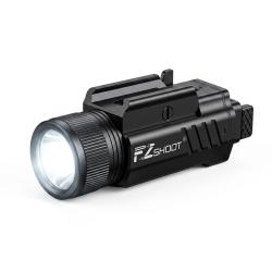 Lampe Tactique Rail Picatinny 21 mm 2000 Lumens Recharge Rechargeable USB Airsoft Tir Sportif