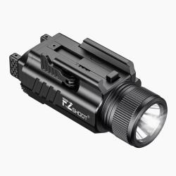 Lampe Compacte Rail 21 mm 2000 Lumens LED Stroboscope Recharge Aimant&eacute;e Airsoft Chasse