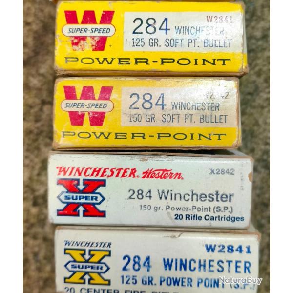 Bo�te de 20 cartouches cal 284 winchester !!! Rare !!!