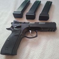 CZ SP-01 SHADOW 1 CAL.9x19 en TBE, livr&eacute; dans malette d'origine avec 3 chargeurs