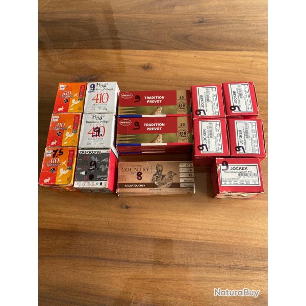 Lot de 355 cartouches calibre 410