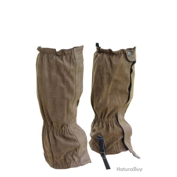 Gu�tres de chasse en cuir - CE29 - Chasse El�gance - Vert / Taille unique