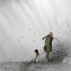 Tirage d'Art &laquo; D&eacute;luge de perdreau &raquo; en Aquarelle - Thibault de Witte