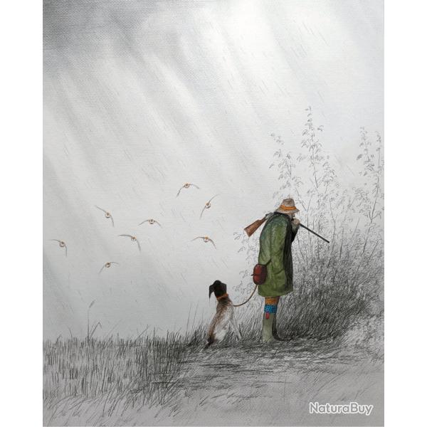Tirage d'Art � D�luge de perdreau � en Aquarelle - Thibault de Witte