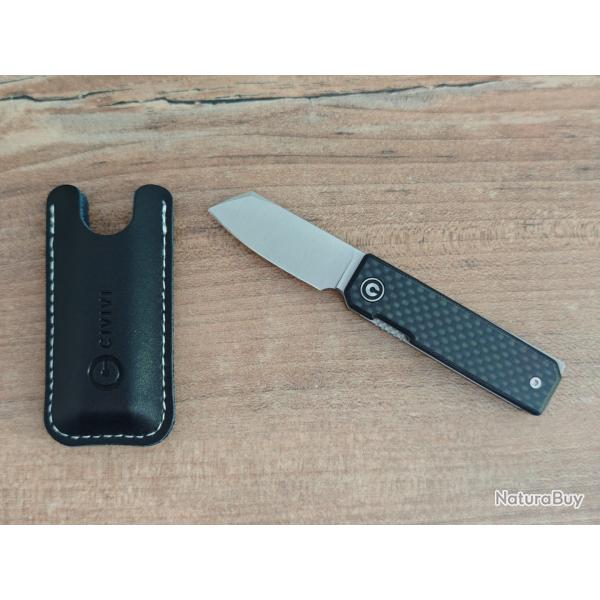 Civivi Kukei C25036-4, Satin Nitro-V, Black G10, Carbon Fiber Overlay, Tashi Bharucha.