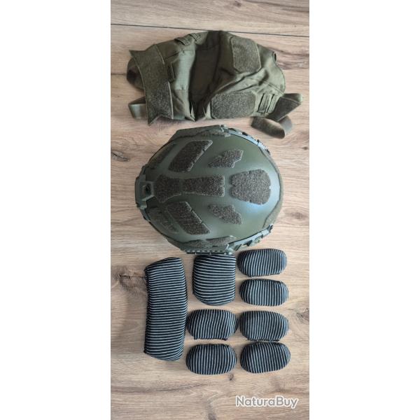 Casque balistique NIJ 3A + couvre casque