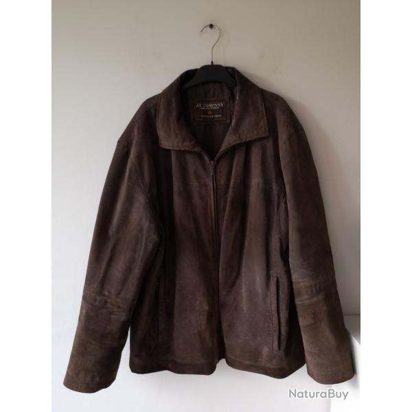 Manteau en cro�te de cuir taille XL