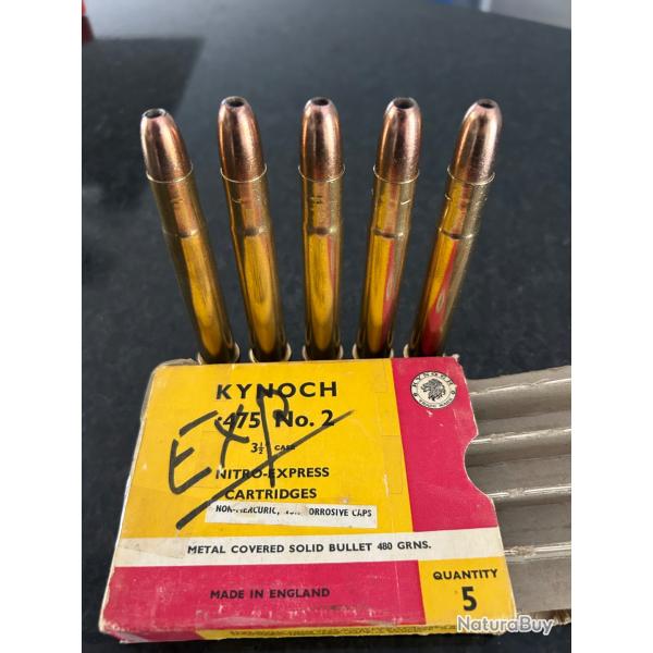 Bo�te de cartouche 475 N2 Kynoch - Blind� me t�te creuse