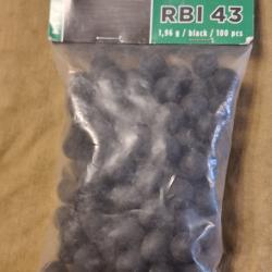 Balle caoutchouc Umarex T4E RBI43 noyau acier cal.43 (x100) HILMAR SUPER DESTOCK !!!