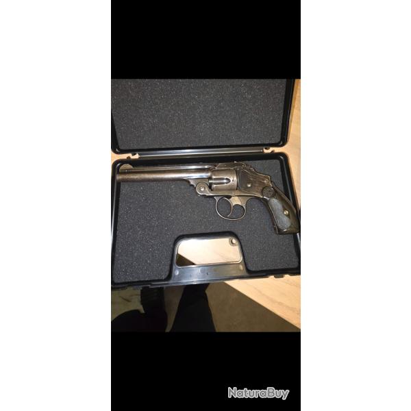 Smith Wesson 3rd mod�le calibre 38 SW et vis�e Lyman