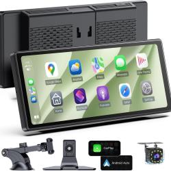 &Eacute;cran CarPlay sans Fil 10,26" pour Voiture, CarPlay & Android Auto Compatible Avec les Commandes au