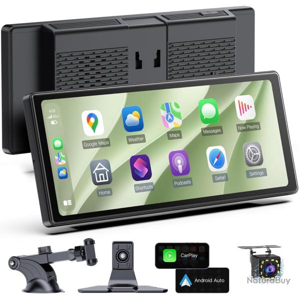 �cran CarPlay sans Fil 10,26" pour Voiture, CarPlay & Android Auto Compatible Avec les Commandes au