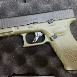 Pistolet Glock 17 Green battlefield gen5 Blowback co2 4,5 billes. &Eacute;tat neuf livr&eacute; en mallette Glock