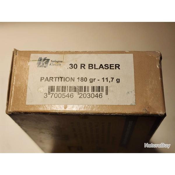 Munitions 30R Blaser Sologne 11.7g Nosler Partition