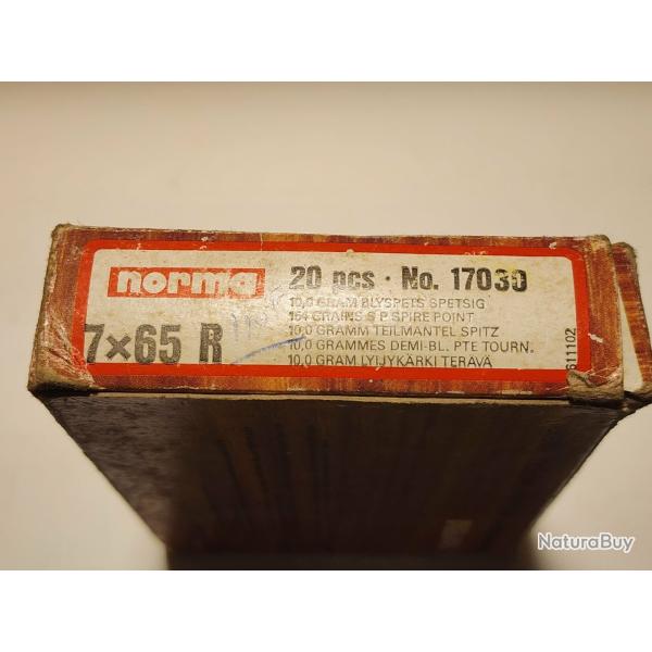 Munitions Norma 7x65R 10g demi blind�e
