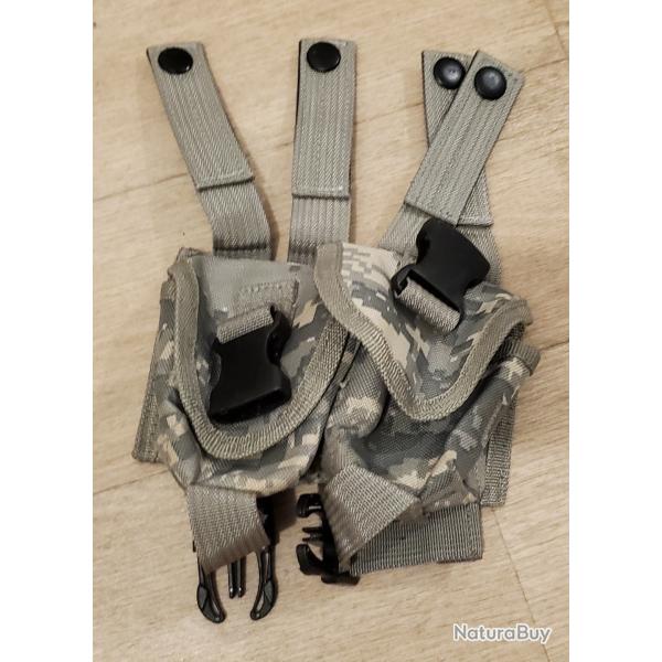 Double poche grenade molle camo airsoft