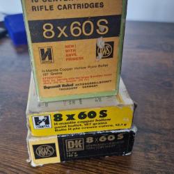 Lot de 33 cartouches RWS 8x60s