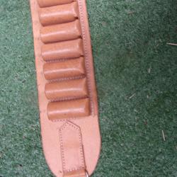 cartouchi&egrave;re de chasse cuir calibres 16 et 12