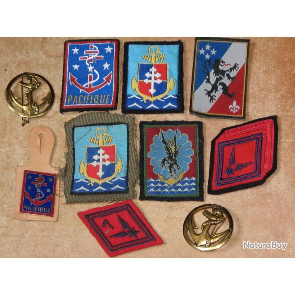 Lot d'insignes militaires grandes unit�s et outre-mer.