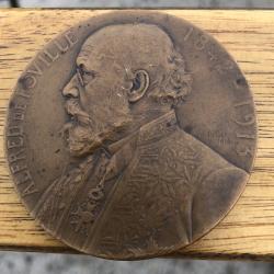 Rare m&eacute;daille bronze Alfred de Foville "OMNIA IN NUMERO DISPOSUISTI" Pillet 1916