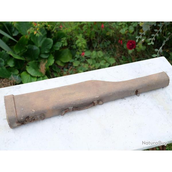 �tui jambon tissus + cuir fusil chasse - des ann�es 20/30 S5