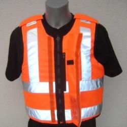 GILETS PARES BALLES ZIP CHASSEUR HAUTE VISIBILITE.
