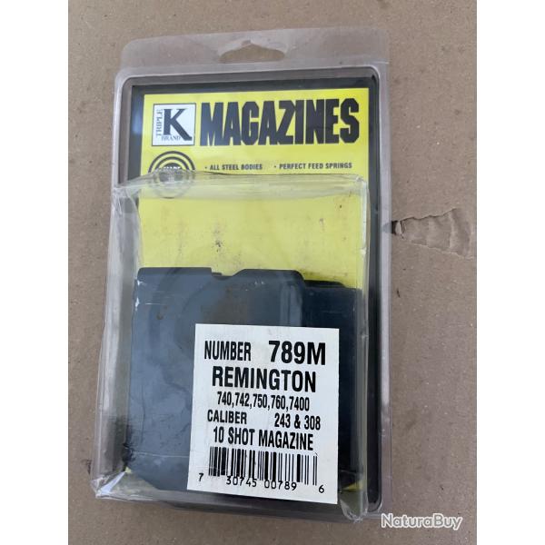 Chargeur 10 coups pour carabine REMINGTON 740 742 750 760 7400 calibre 243 et 308