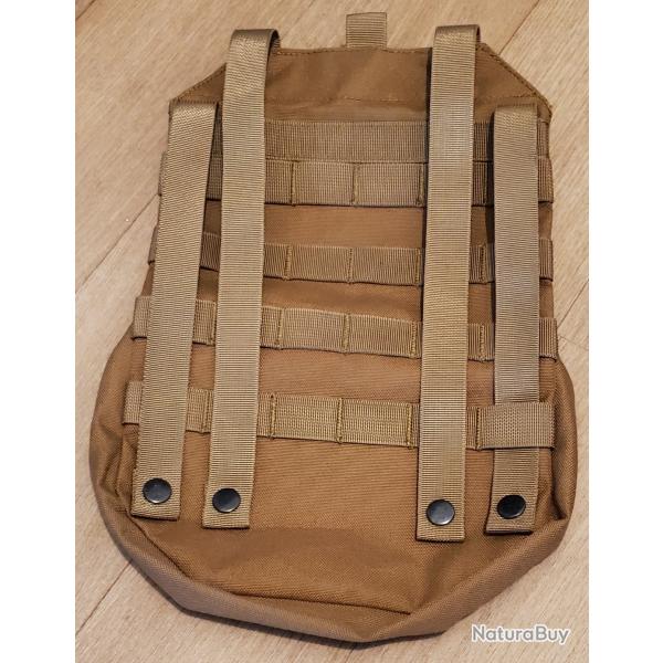 Sac Back Pack porte plaque couleur Tan et fixation molle airsoft