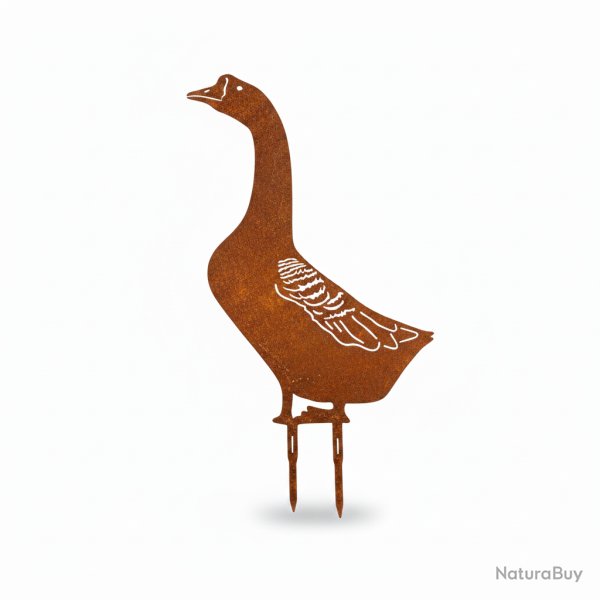 Oie en m�tal � planter - Silhouette de d�coration de jardin
