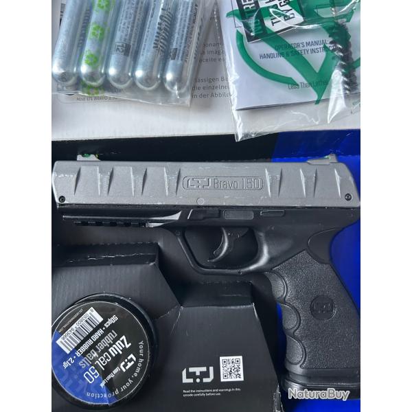 Pistolet de d�fense Co2 LTL Bravo 1.50 cal 50